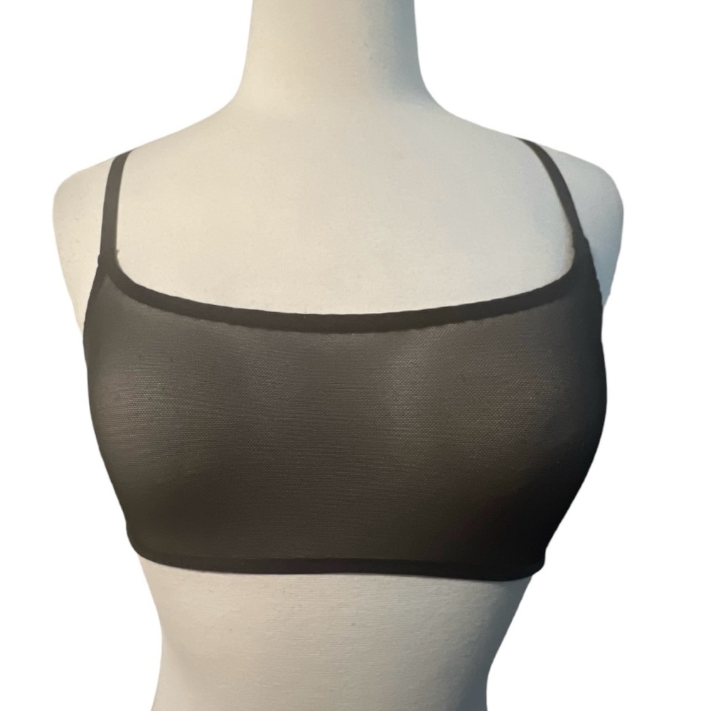 Cheap‎ Monday Sheer Mesh Black Racerback Bandeau Bralette, Small
